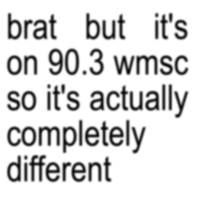 brat on 90.3 WMSC